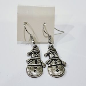 Snowman Dangle Earrings Fashion Jewelry